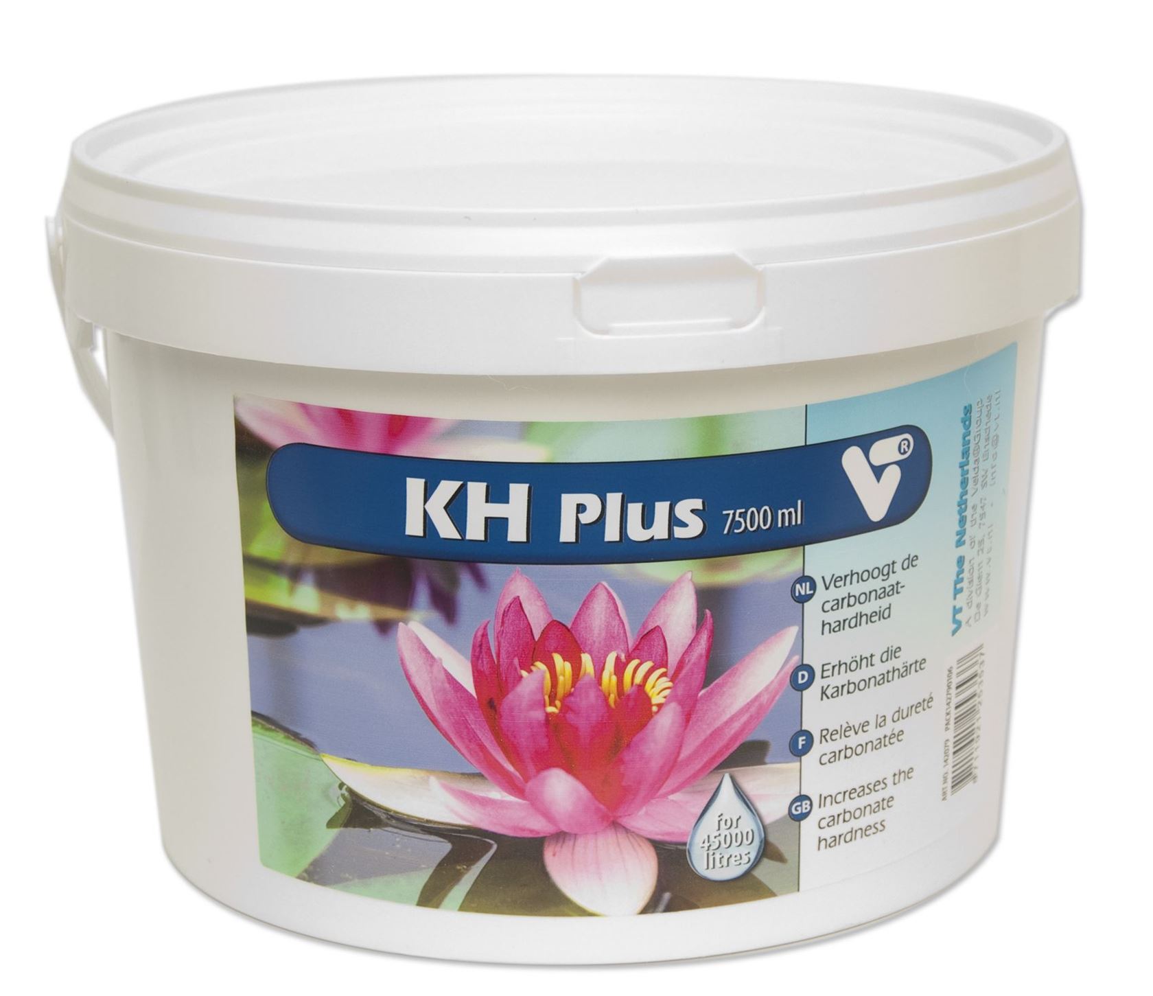 VT KH Plus 7.5 l voor 45.000 l - verhoogt de carbonaathardheid, in handige emmer afbeelding