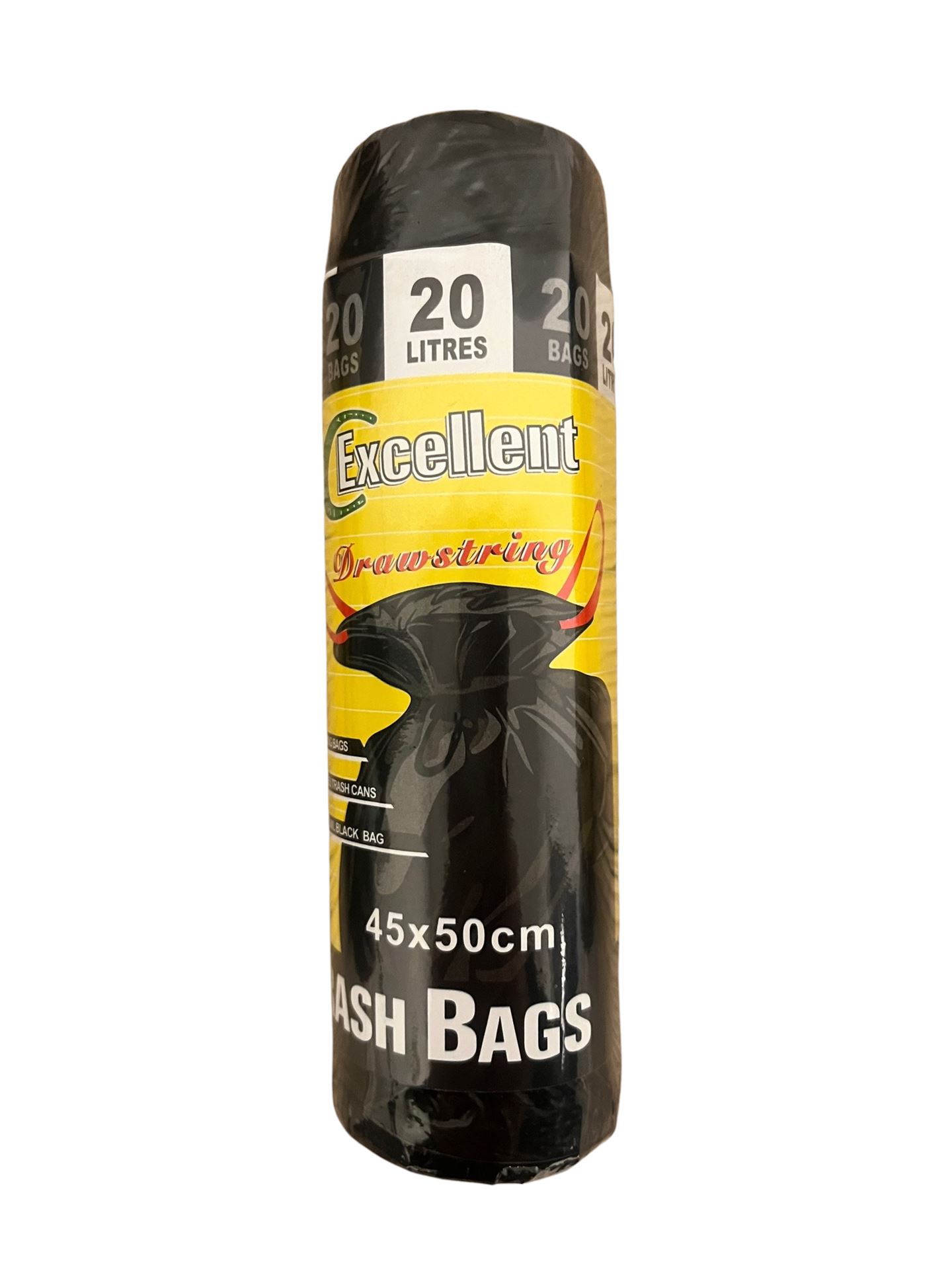 Budget-line vuilniszakken voor prullenbakken van 20L - Met trekkoord - 20 stuks - 45x50cm