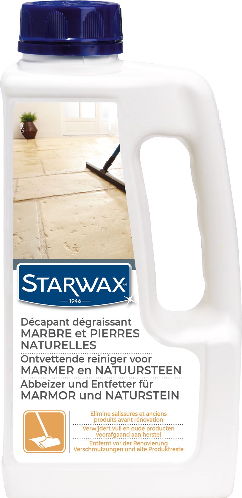 Starwax vuilverwijderend afbijtmiddel voor marmer en natuursteen - 1L afbeelding
