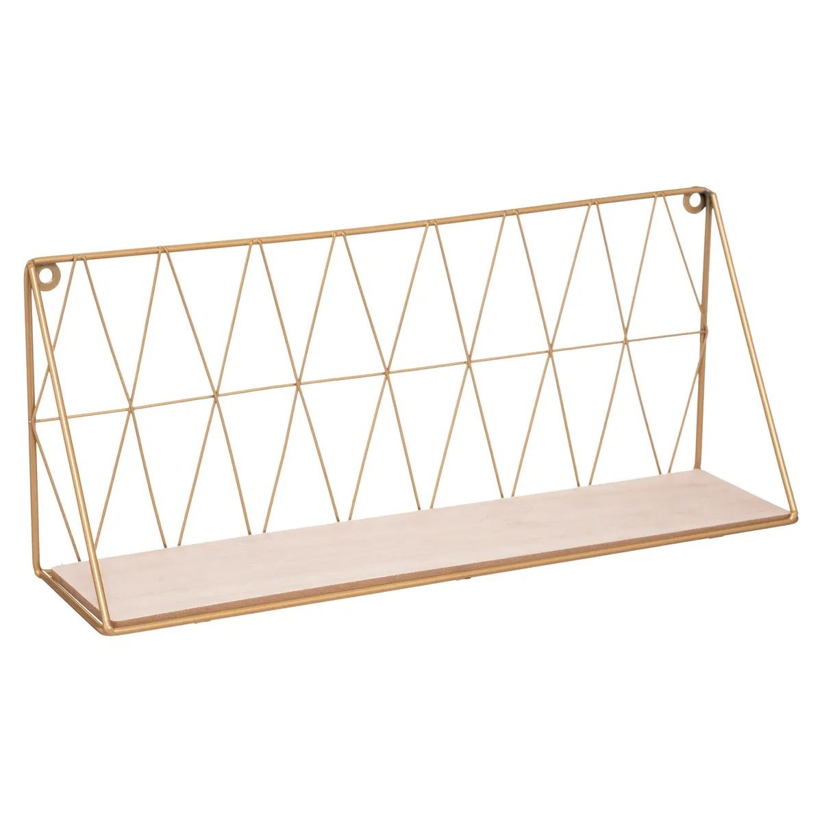 Atmosphera wandplank Anna - Gouden draadframe L 48 cm afbeelding