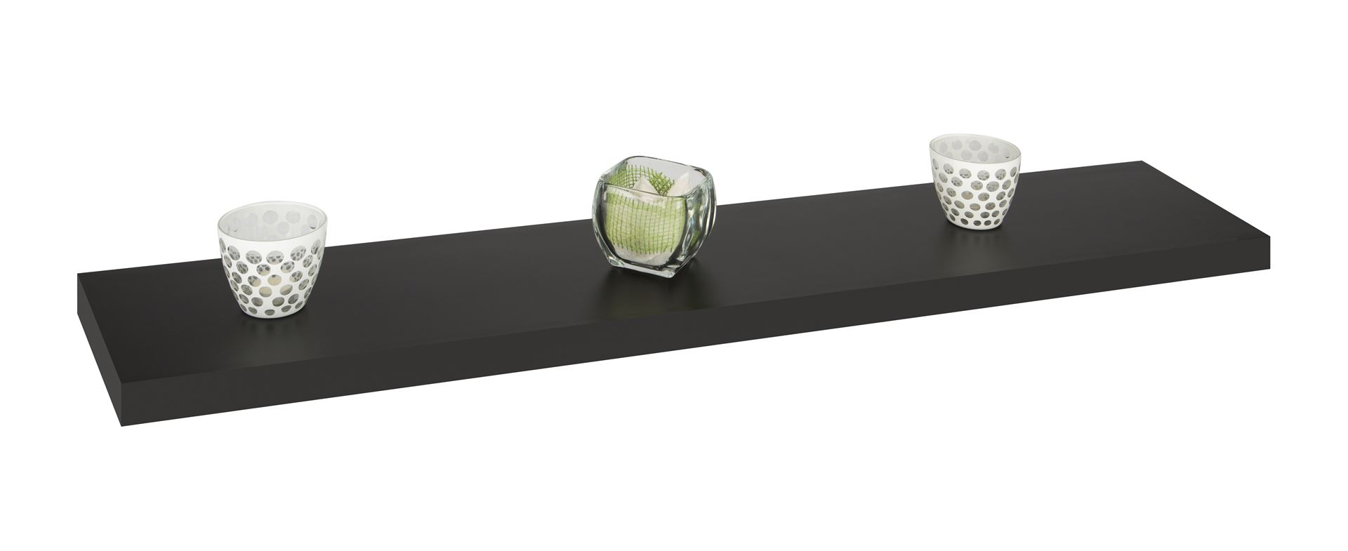 Practo Home wandtablet zwart zwart - Muurdecoratie - 23,5x120x3,8cm afbeelding