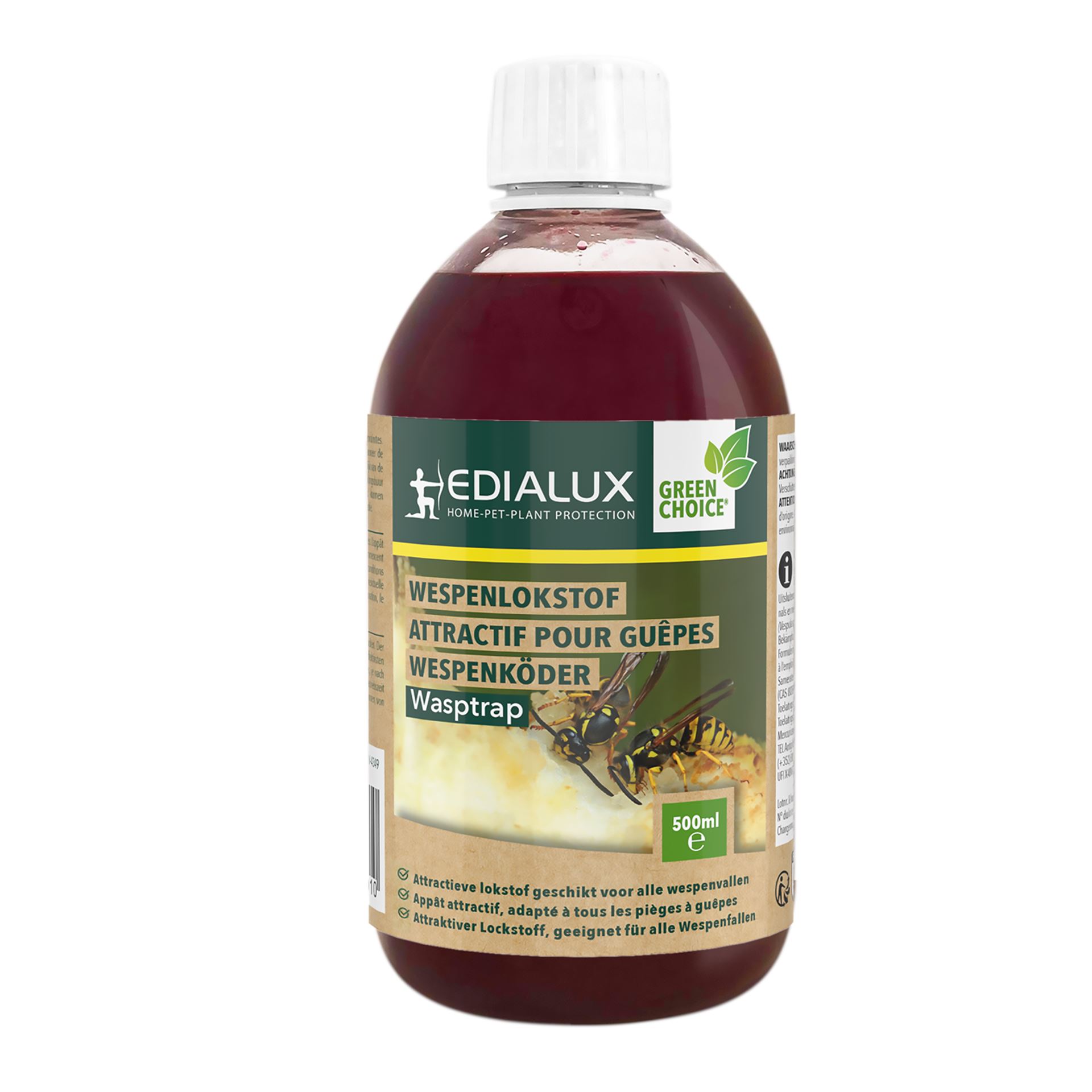 Edialux Wasptrap navulling lokstof - 500ml - Navulling voor wespenval Wasptrap
