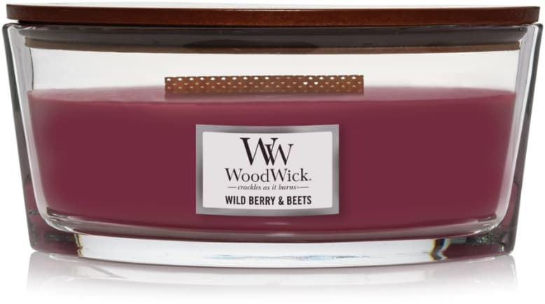 WoodWick geurkaars - Ellipse HearthWick Flame - Wild Berry & Beets