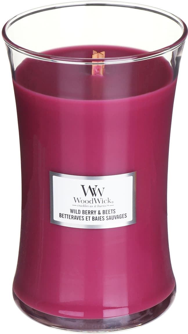 WoodWick geurkaars - Large Hourglass - Wild Berry & Beets