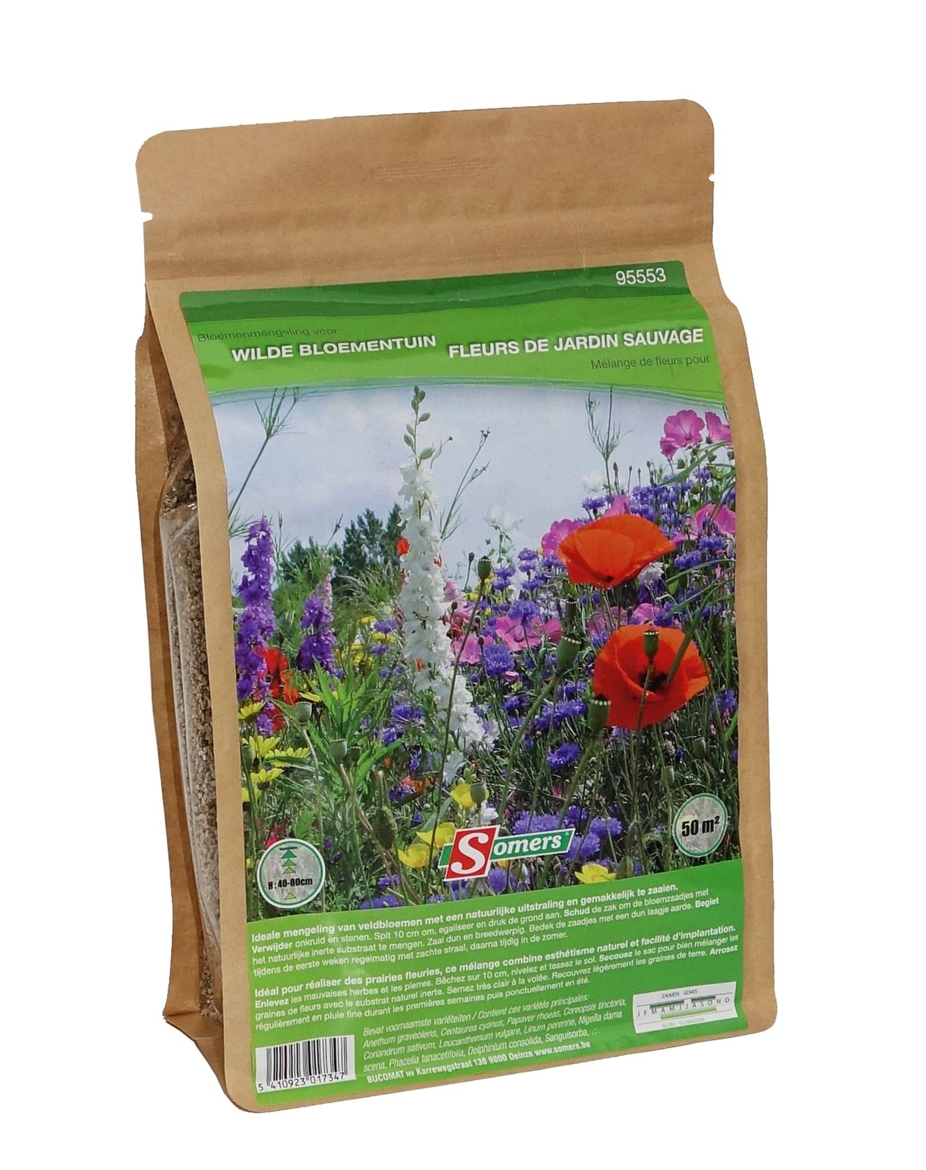 Somers bloemenweide - wilde bloemen - voor 50m² afbeelding