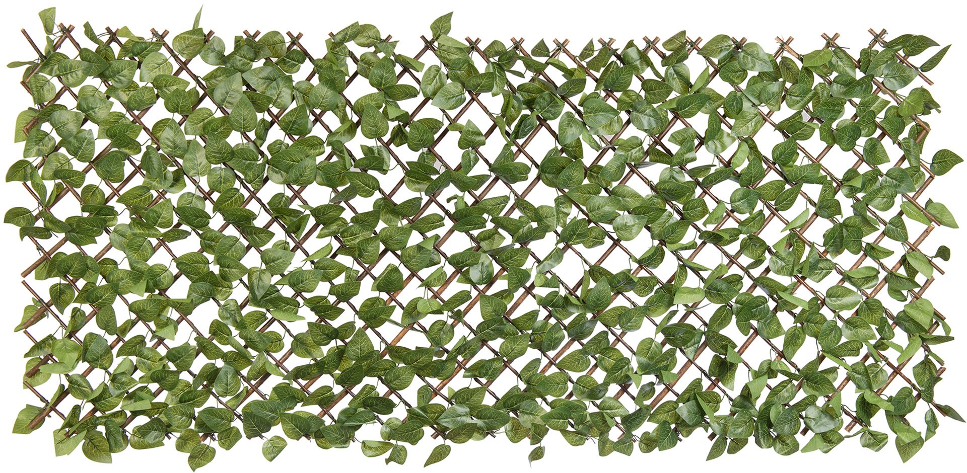 Nature wilgenklimrek + PE laurierkers - H: 90cm x B: 180cm - groen afbeelding