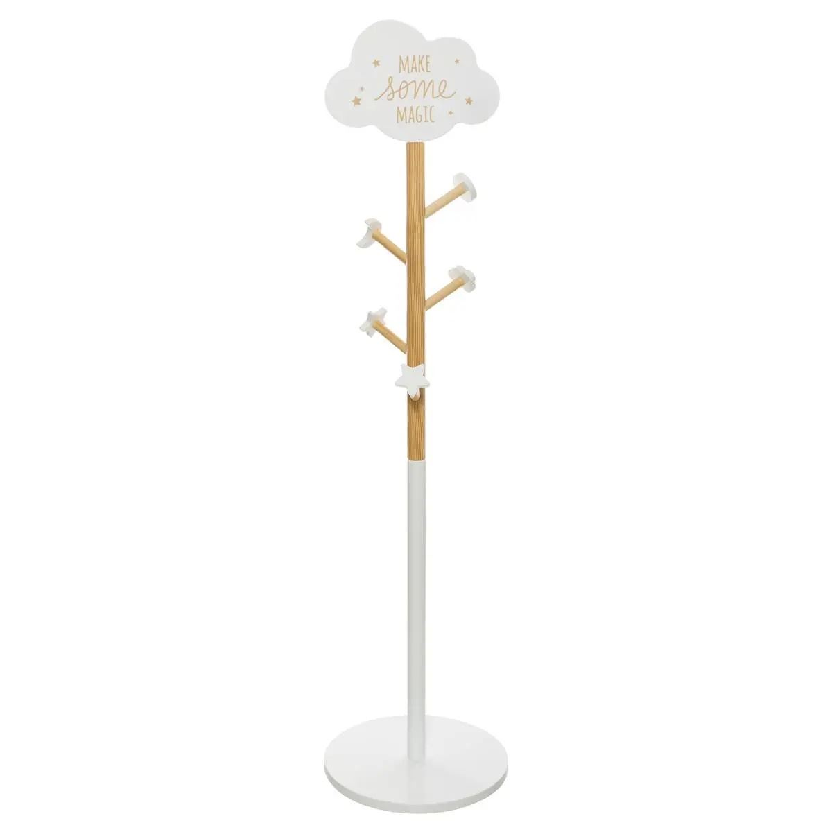 Atmosphera Kids Wolkenkapstok– 5 haken – MDF – Beige/Wit – 35x135 cm afbeelding