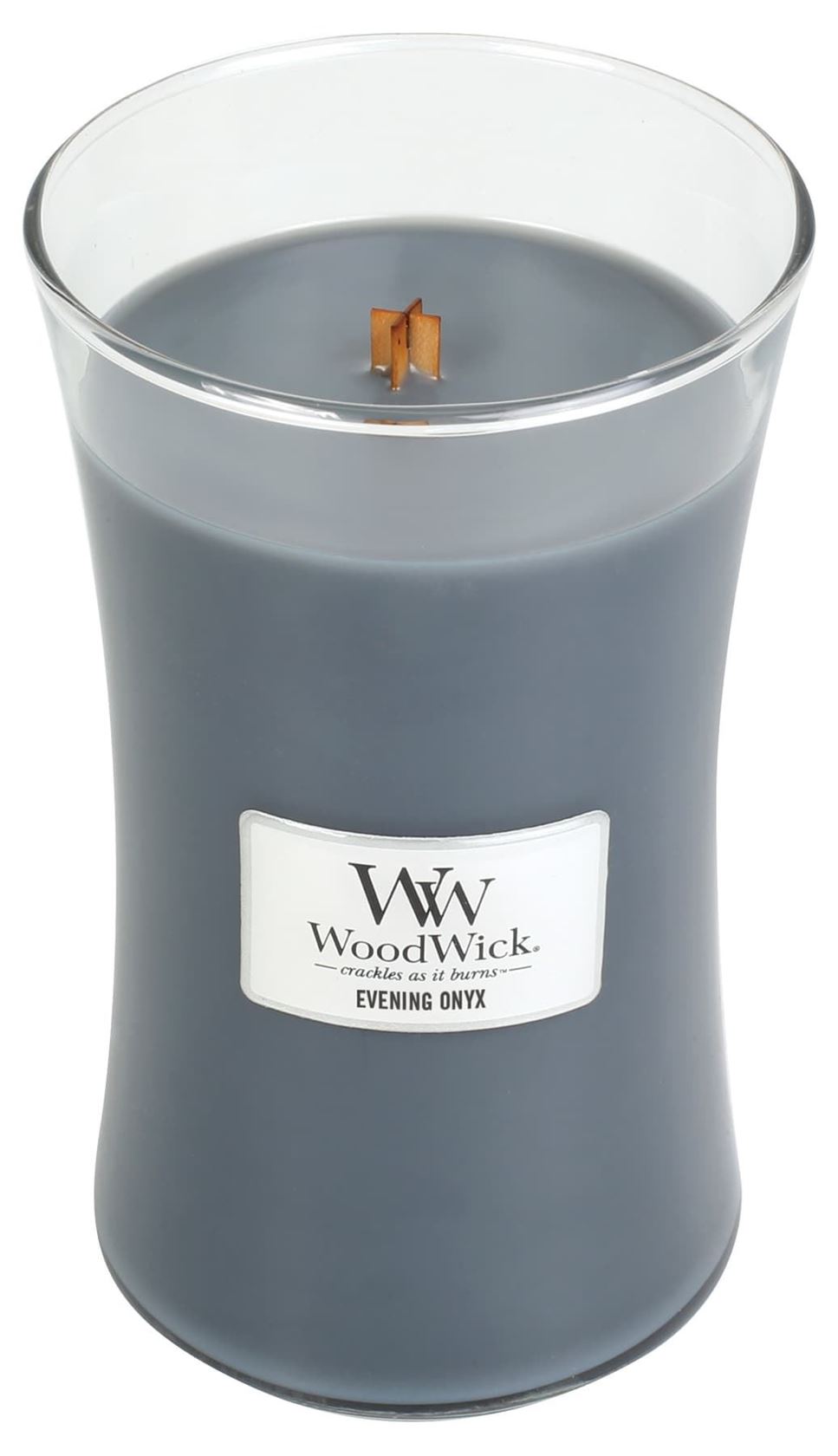 WoodWick geurkaars - Large Hourglass - Evening Onyx afbeelding