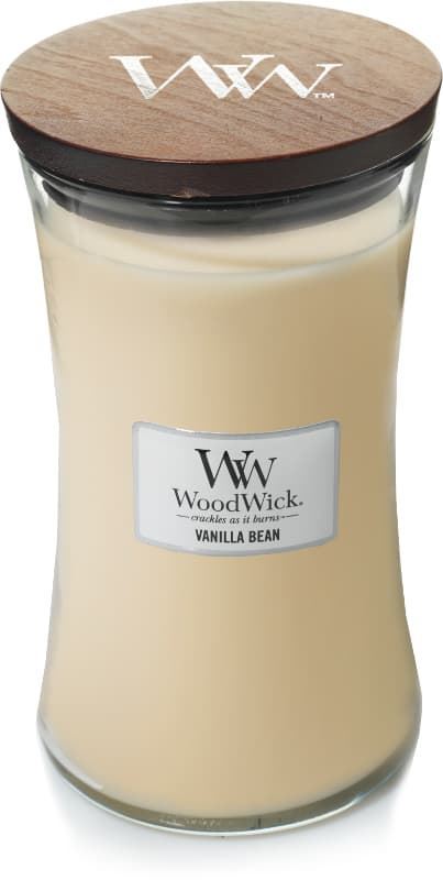WoodWick geurkaars - Large Hourglass - Vanilla Bean afbeelding