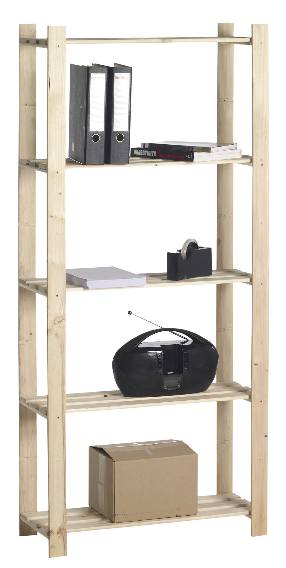 Practo Home opbergrek met 5 legborden - Max. 75KG - Enkel - 175x80x30cm