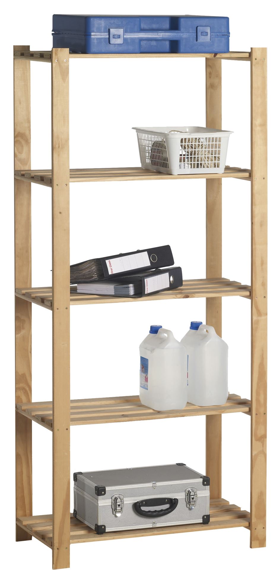 Practo Home opbergrek met 5 legborden - Max. 125KG - Enkel - 175x80x40cm - Extra stevig