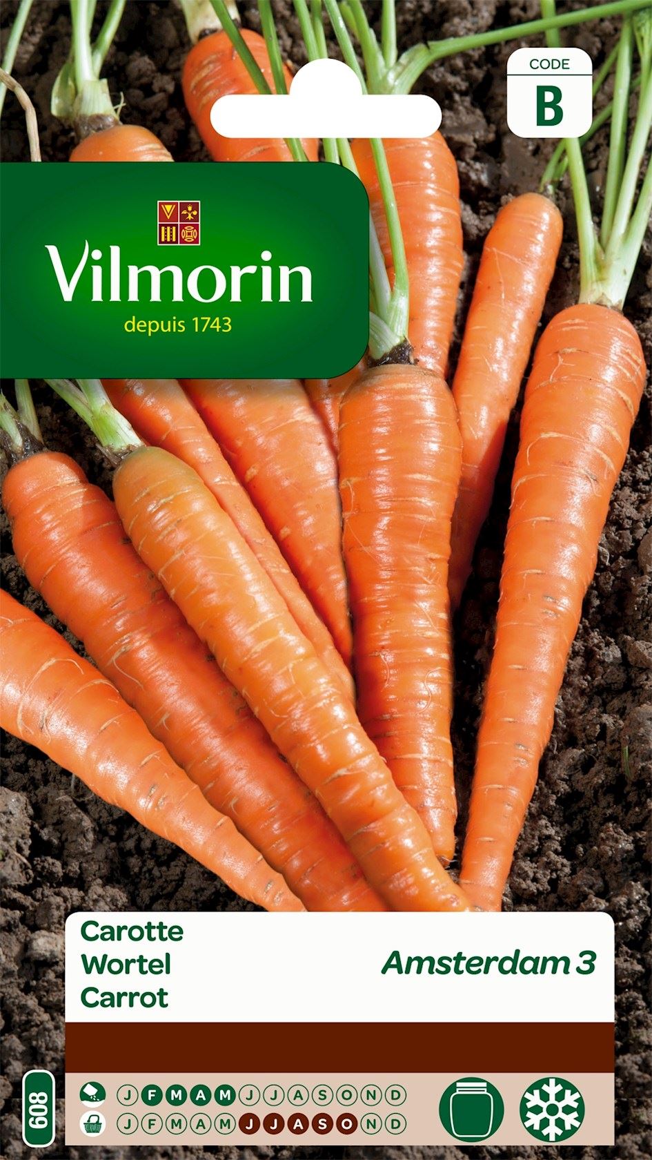 Vilmorin Wortel zaden - Amsterdamse 3 afbeelding