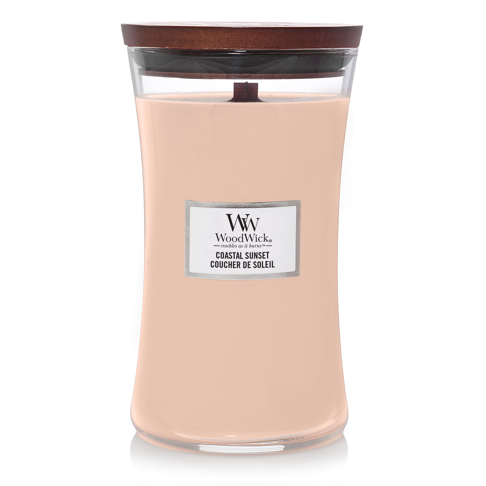 Woodwick geurkaars - Large Hourglass - Coastal Sunset afbeelding