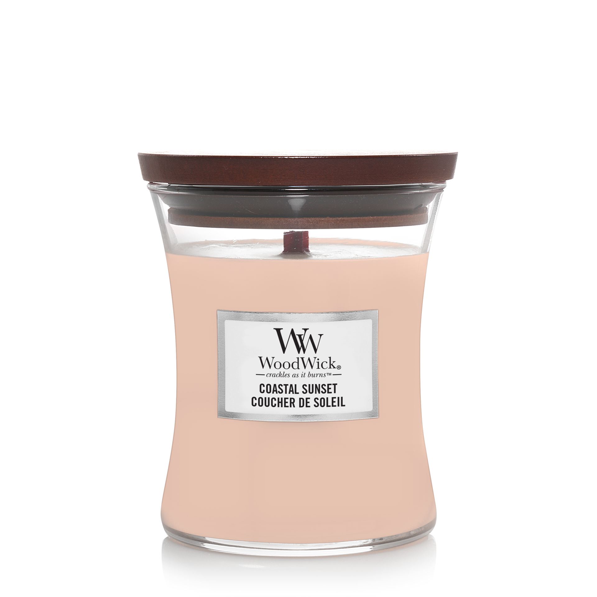 WoodWick geurkaars - Medium Hourglass - Coastal Sunset