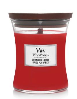 WoodWick geurkaars - Medium Hourglass - Crimson Berries