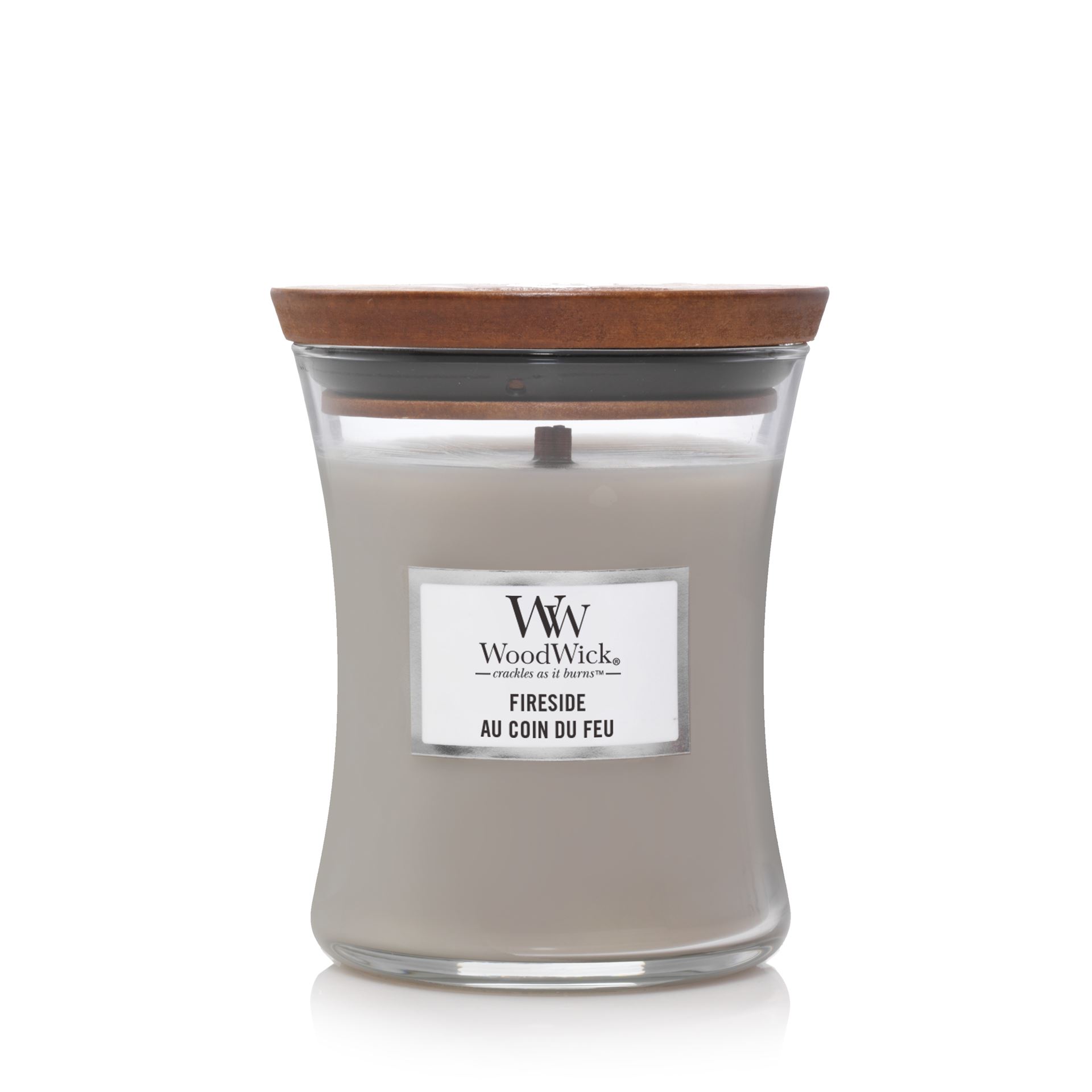 WoodWick geurkaars - Medium Hourglass - Fireside afbeelding