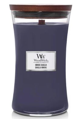 WoodWick geurkaars - Large Hourglass - Hinoki Dahlia