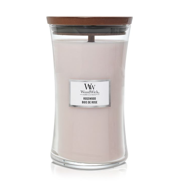 WoodWick geurkaars - Large Hourglass - Rosewood afbeelding
