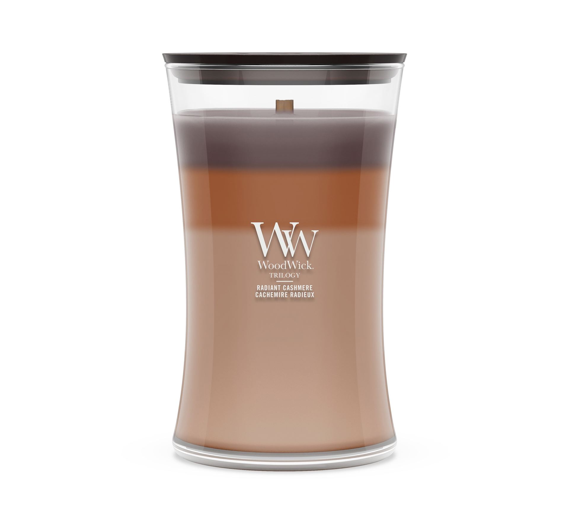 WoodWick geurkaars - Large Trilogy Hourglass - Radiant Cashmere