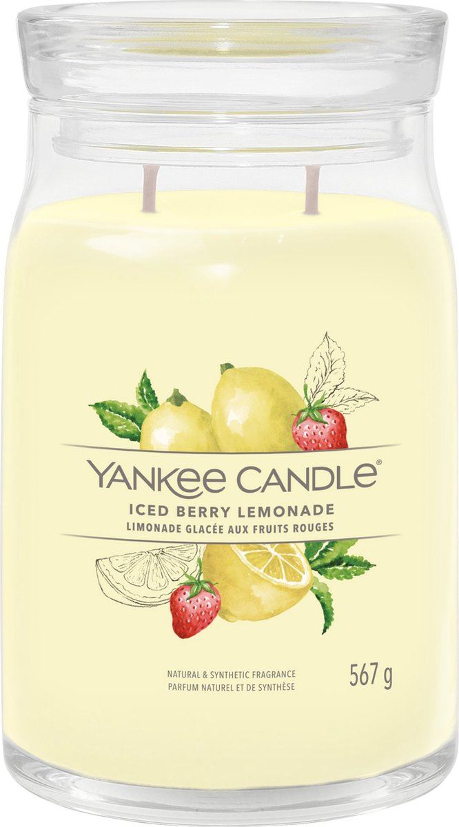 Yankee Candle geurkaars - Iced Berry Lemonade - Signature Large Jar afbeelding