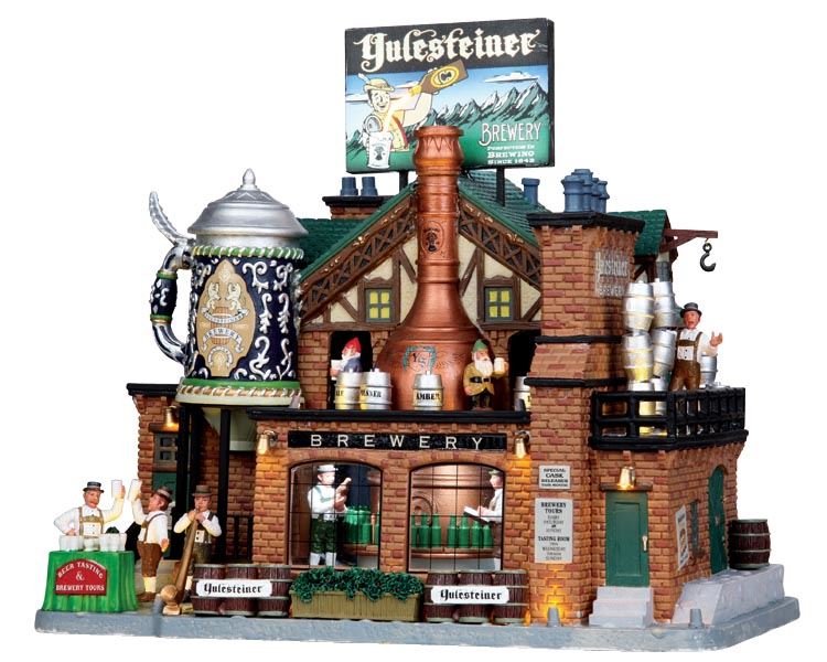 Lemax - 'Yulesteiner Brewery' - Verlicht gebouw met animatie & muziek/geluid - Inclusief adapter