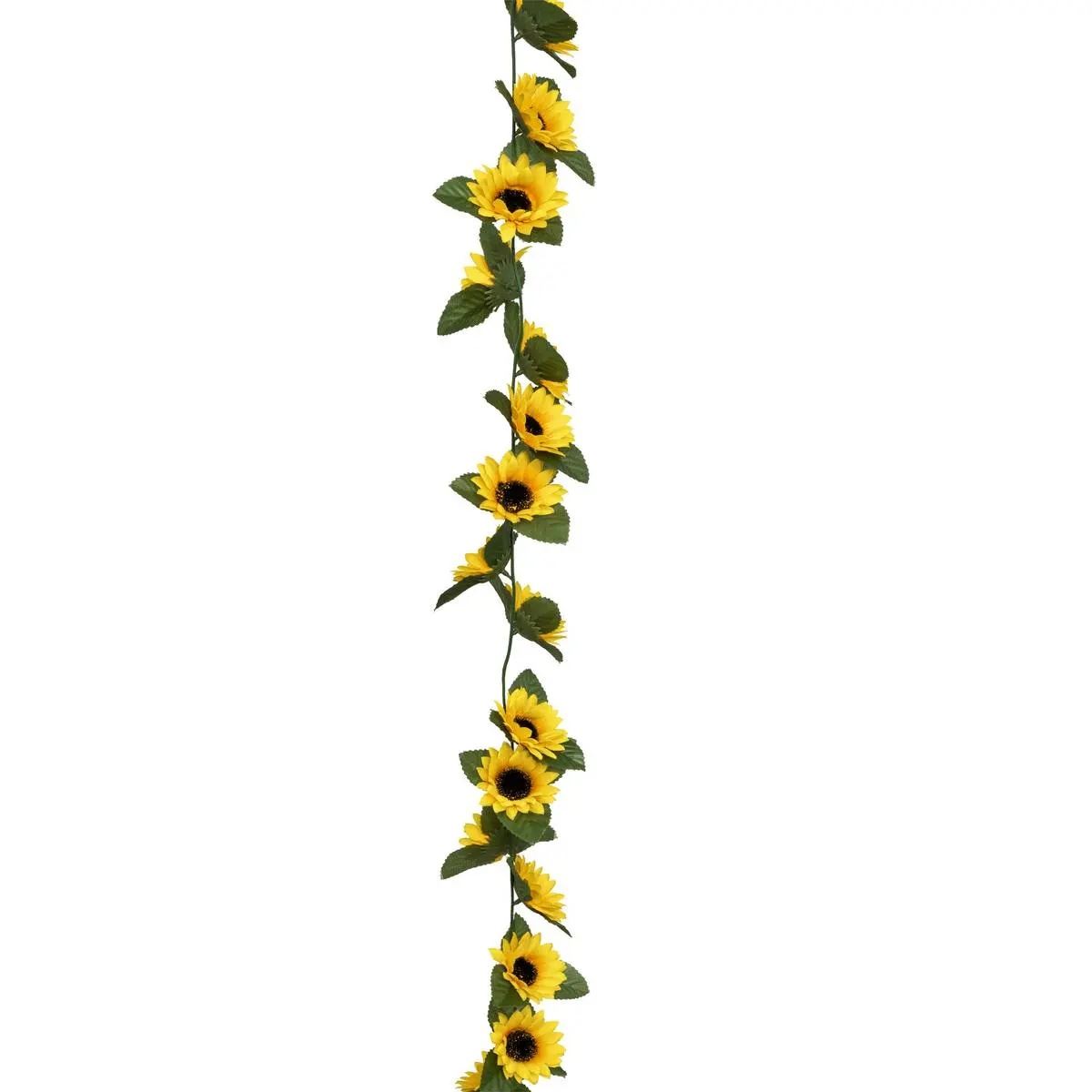 Atmosphera Kunstbloemenslinger– Zonnebloemen – 180 cm – Geel/Groen – Voor binnen&buiten afbeelding