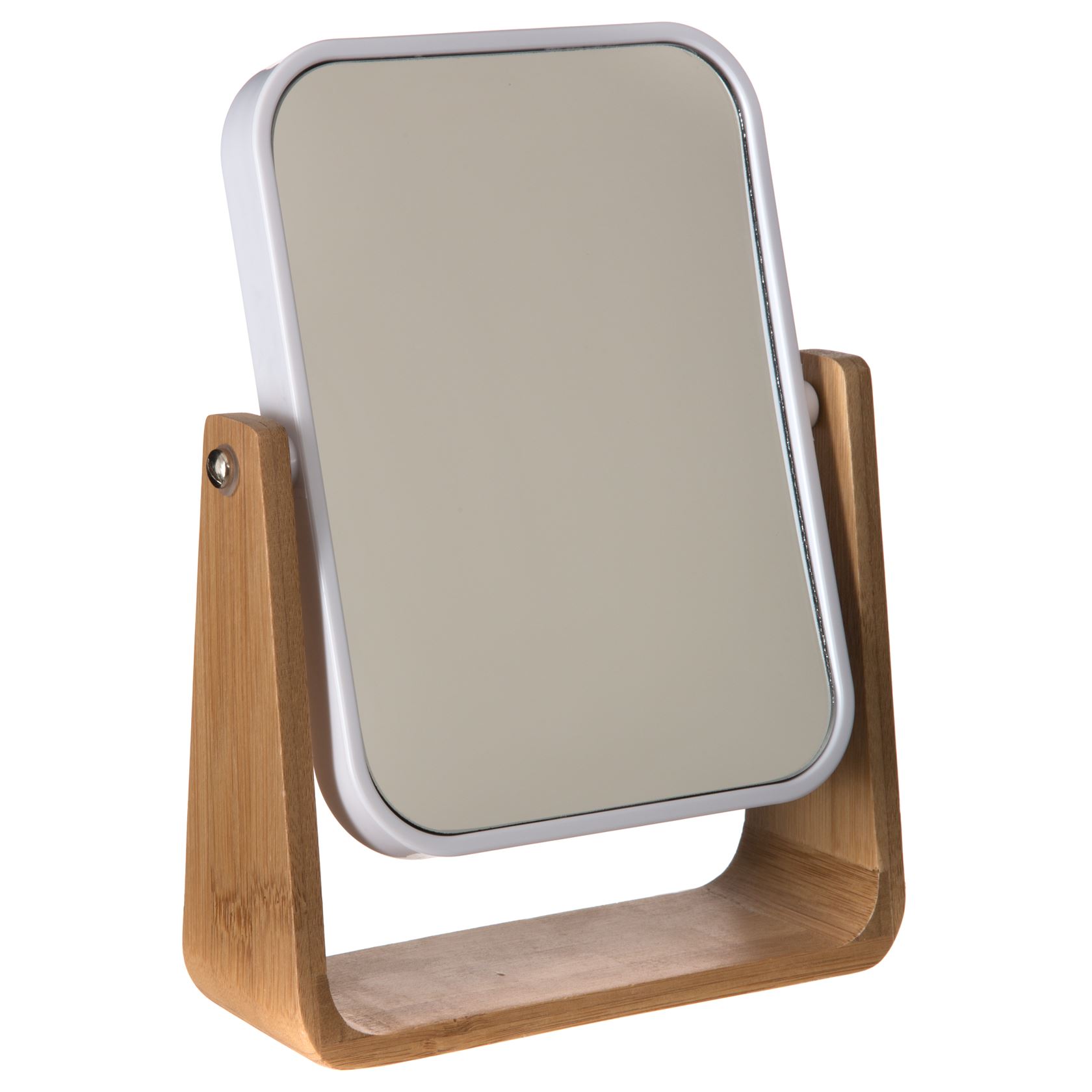 Natureo draaibare spiegel - 3x Vergroting - Kunststof en bamboe - 16 x 6 x 22 cm afbeelding