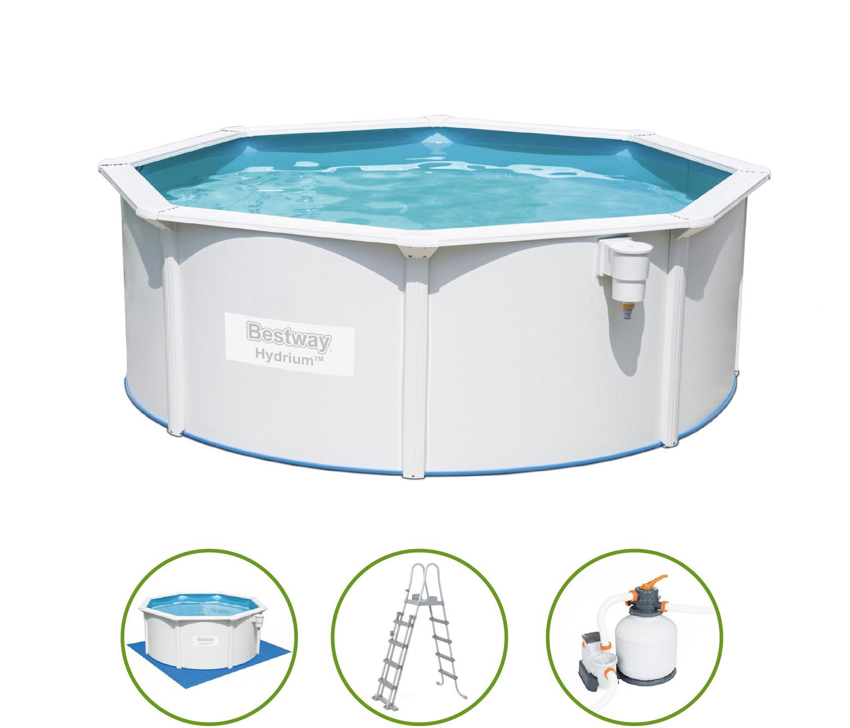 Bestway Hydrium opbouwzwembad Jersey - rond -Ø360 x H120 cm afbeelding